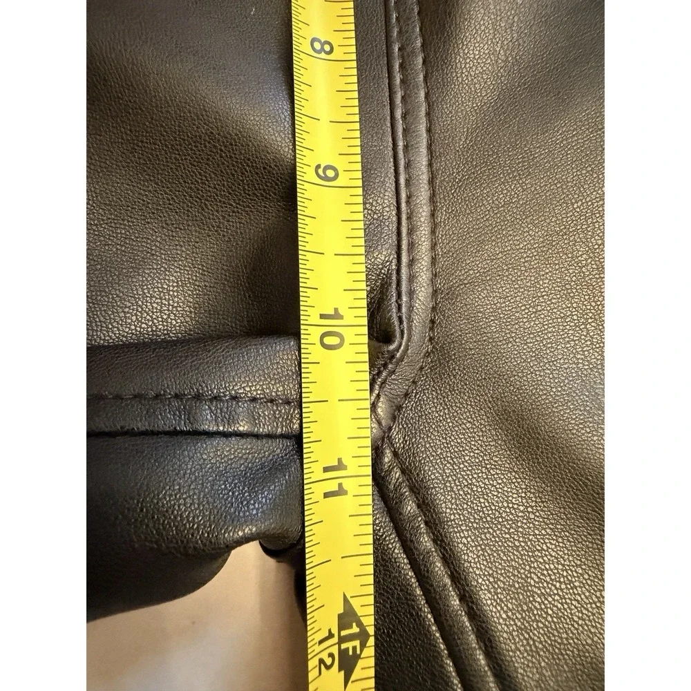 Free People We The Free Women's Size 27 Black Vegan Leather Pants 29